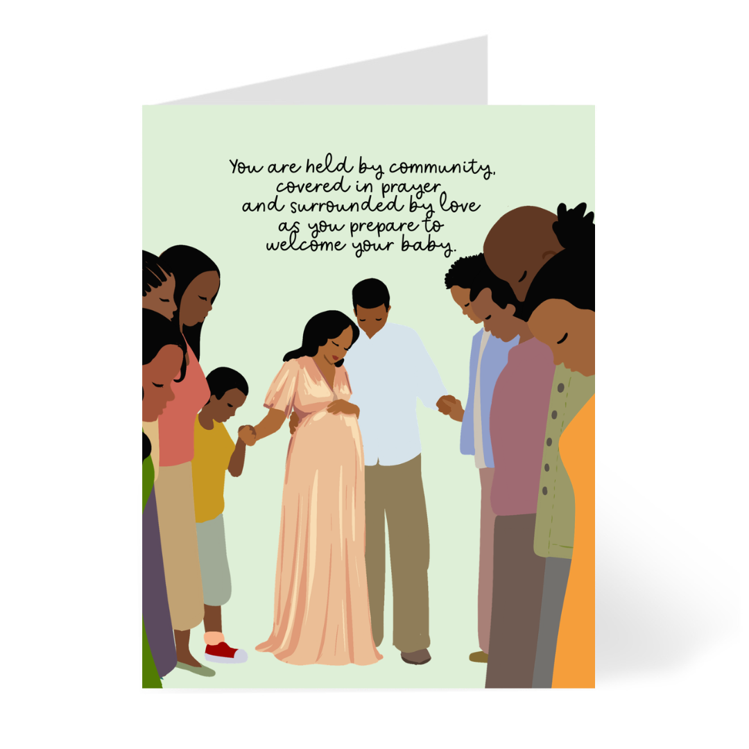 Prayers for Parents and Baby – Black Baby Shower Card