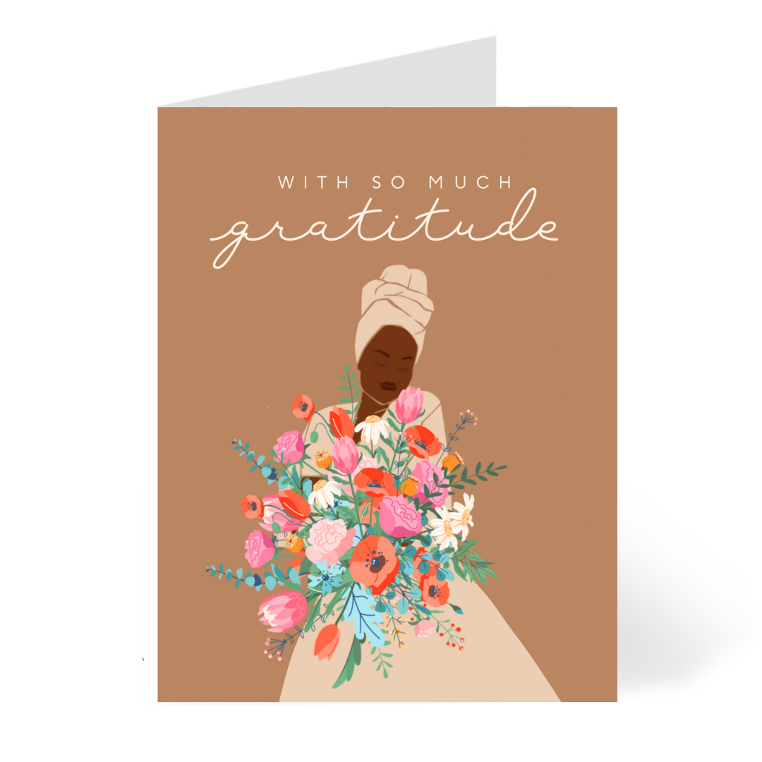 So Much Gratitude | Thank You Card | Black Woman