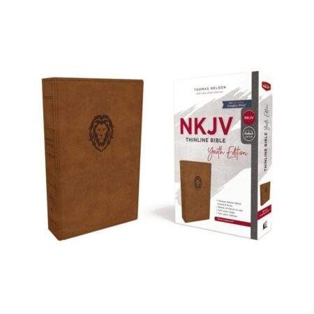 NKJV, Thinline Bible Youth Edition, Leathersoft, Brown, Red Letter, Comfort Print: Holy Bible, New King James Version by Thomas Nelson