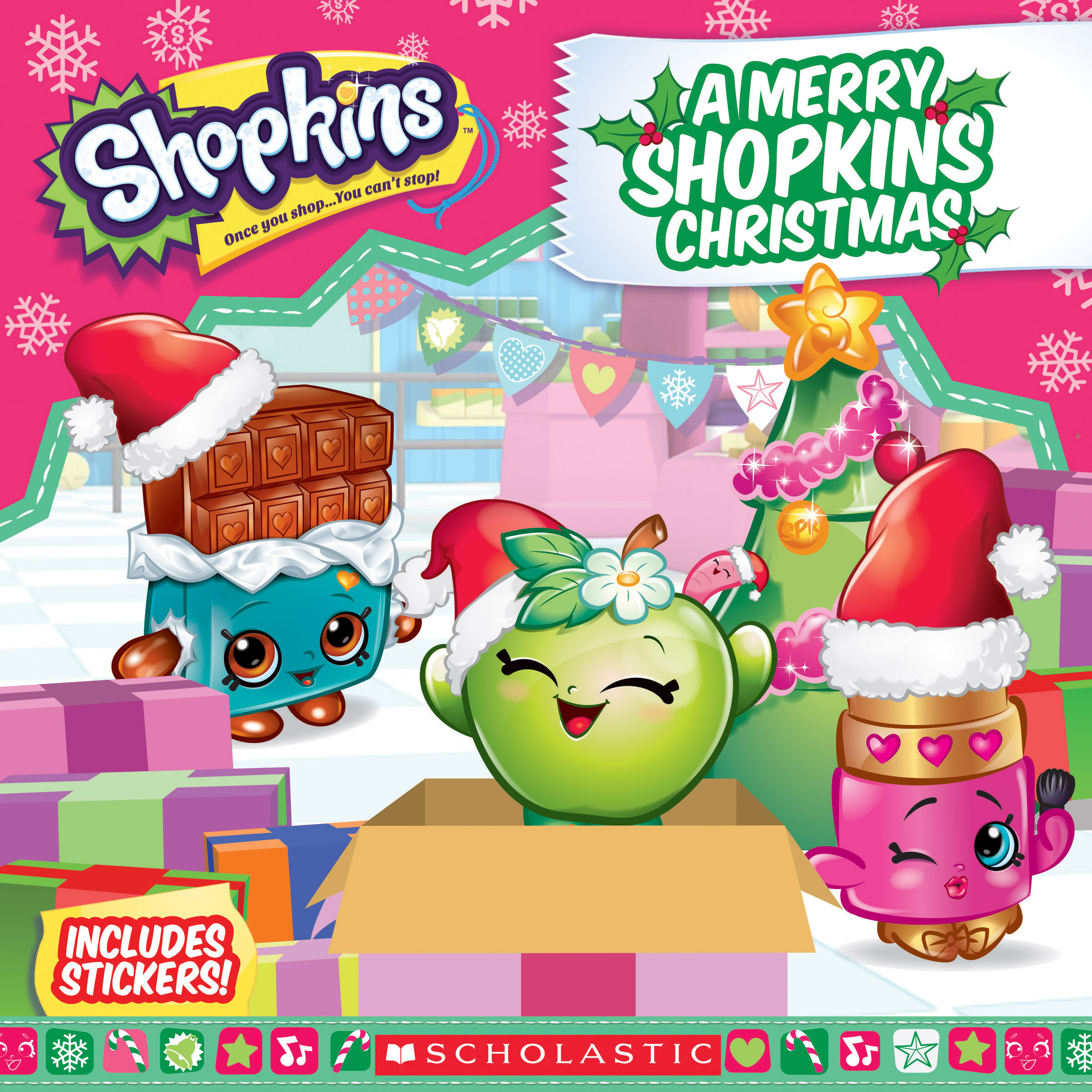 A Merry Shopkins Christmas (Shopkins: 8×8 with stickers)