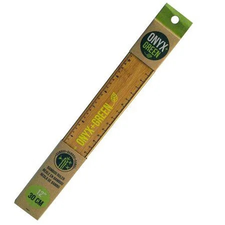 Onyx and Green Bamboo Ruler 12