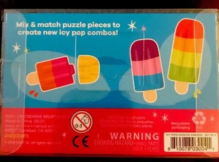 Icy Pops Scented Puzzle Erasers
